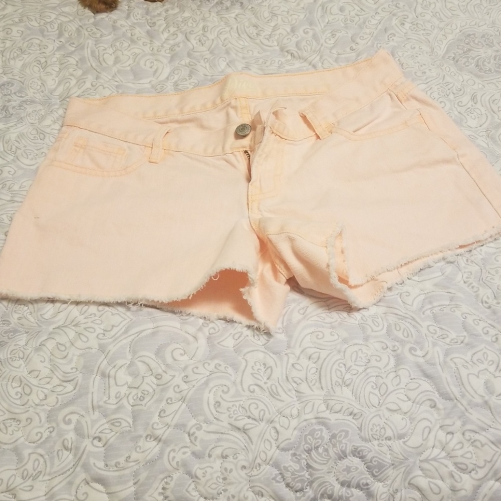 Colored denim shorts